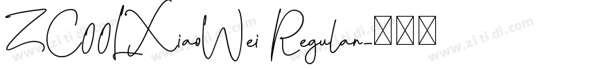 ZC00LXiaoWei Regular字体转换